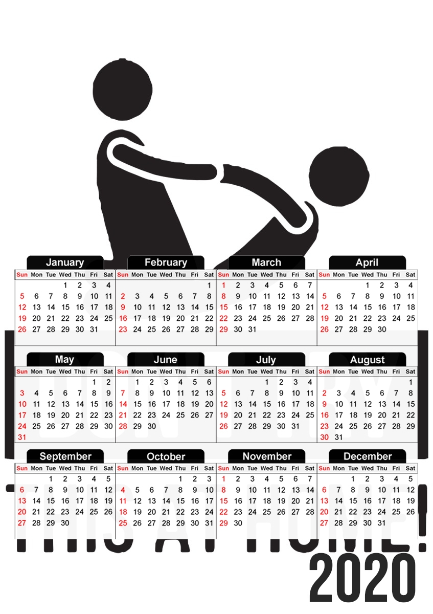  dont try it at home physiotherapist gift massage for A3 Photo Calendar 30x43cm