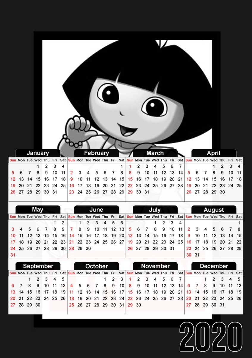  Dora Explore for A3 Photo Calendar 30x43cm