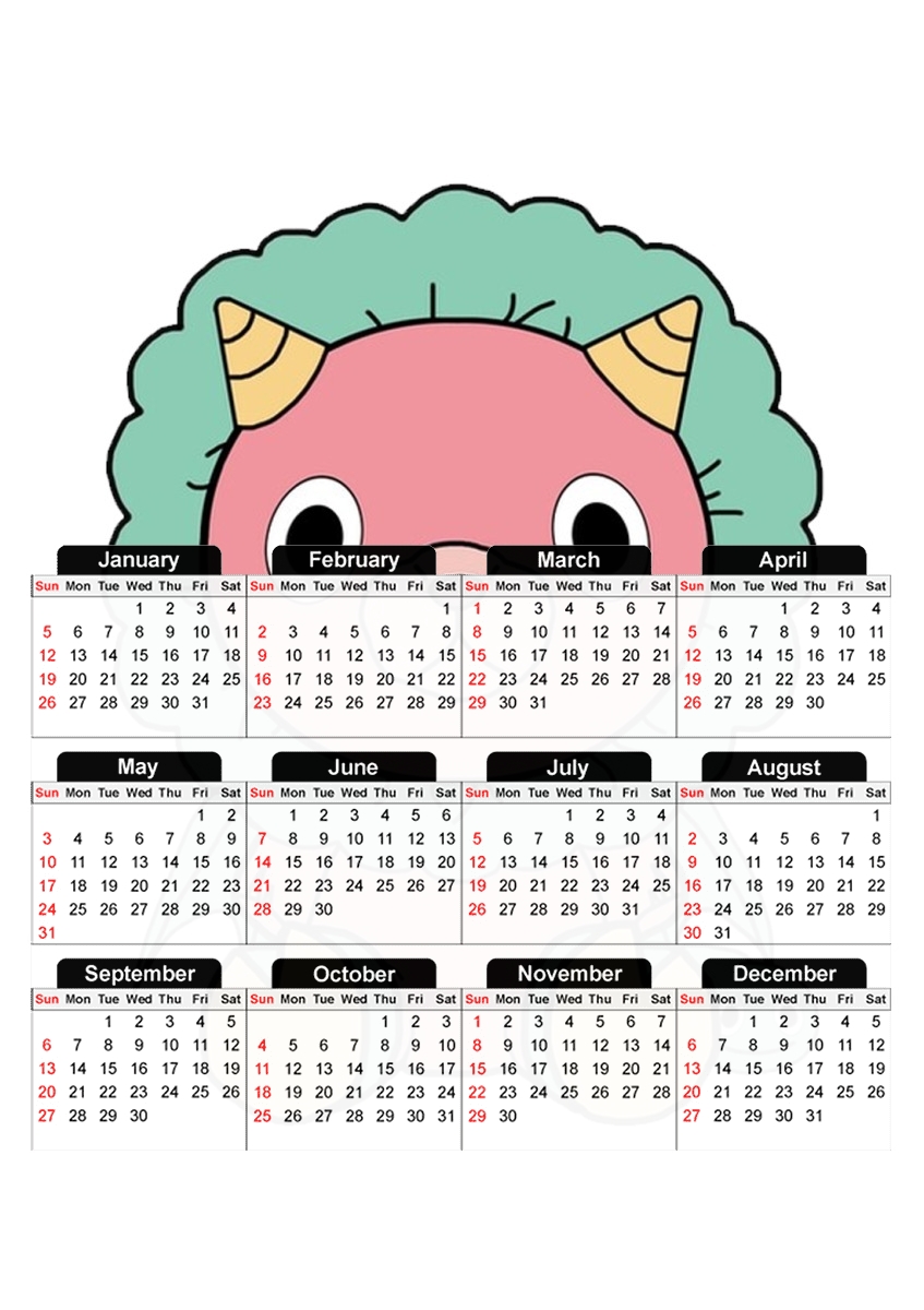  Doudou Chimera Spy x Family for A3 Photo Calendar 30x43cm