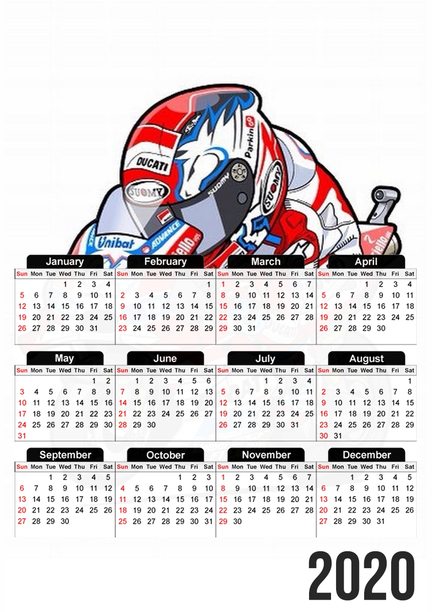  dovizioso moto gp for A3 Photo Calendar 30x43cm