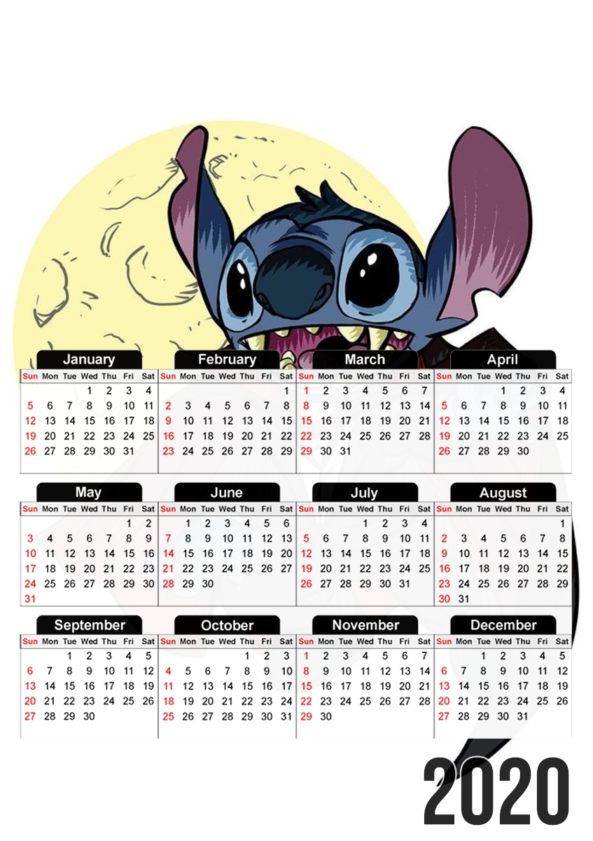  Dracula Stitch Parody Fan Art for A3 Photo Calendar 30x43cm