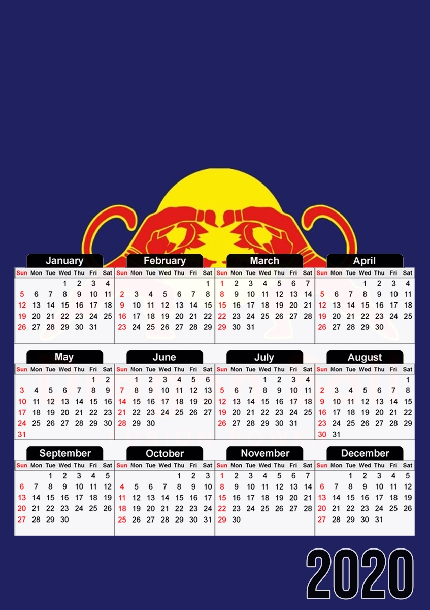  Dragon Joke Red bull for A3 Photo Calendar 30x43cm