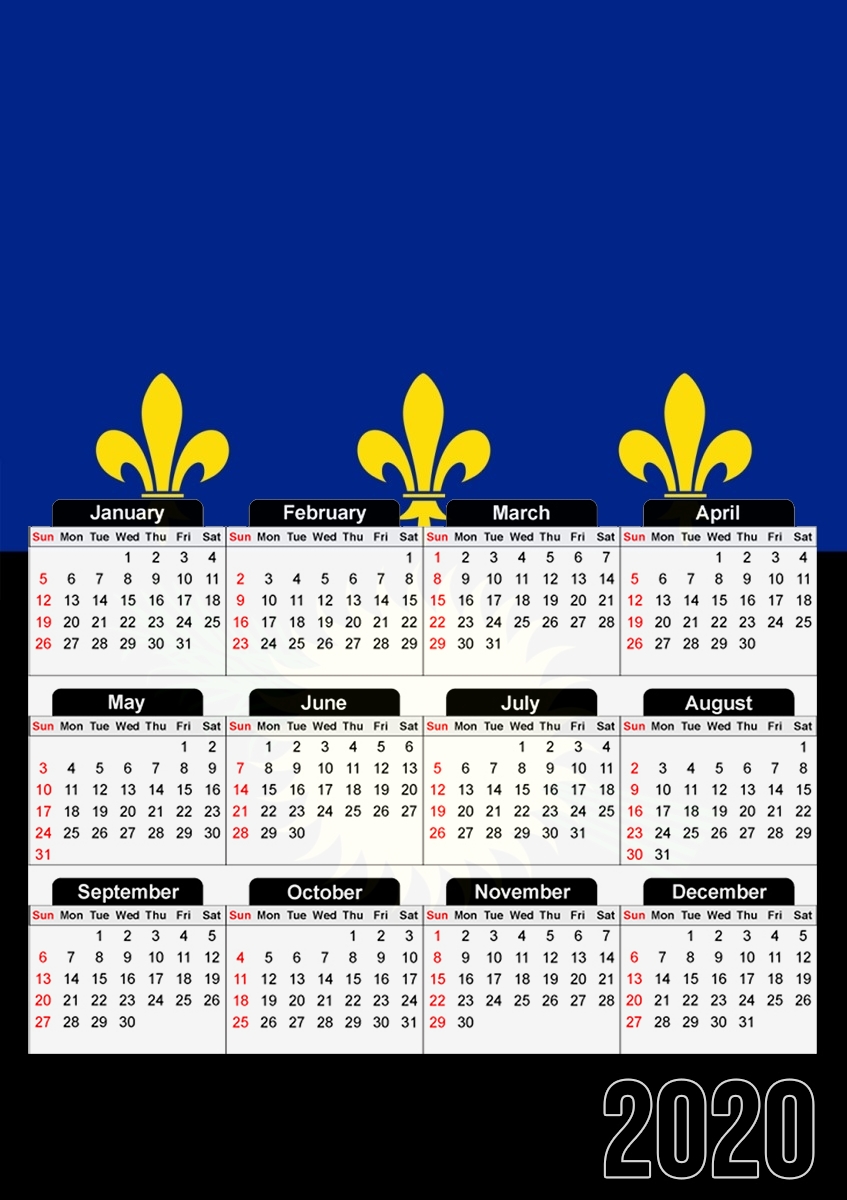  Drapeau de la guadeloupe for A3 Photo Calendar 30x43cm