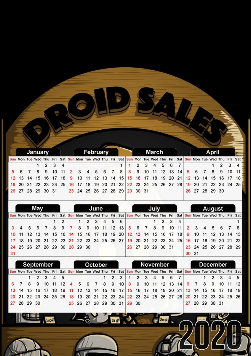  Droid Sales for A3 Photo Calendar 30x43cm