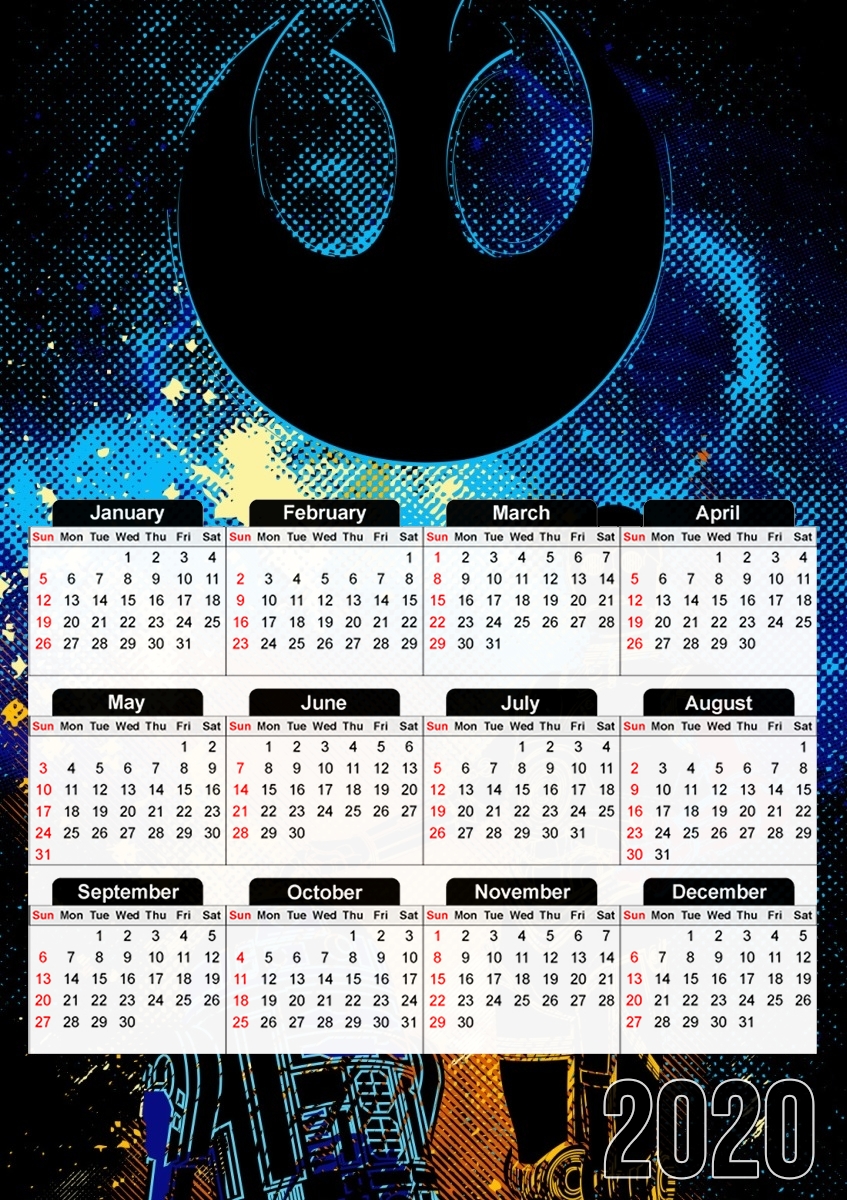  Droids Art for A3 Photo Calendar 30x43cm