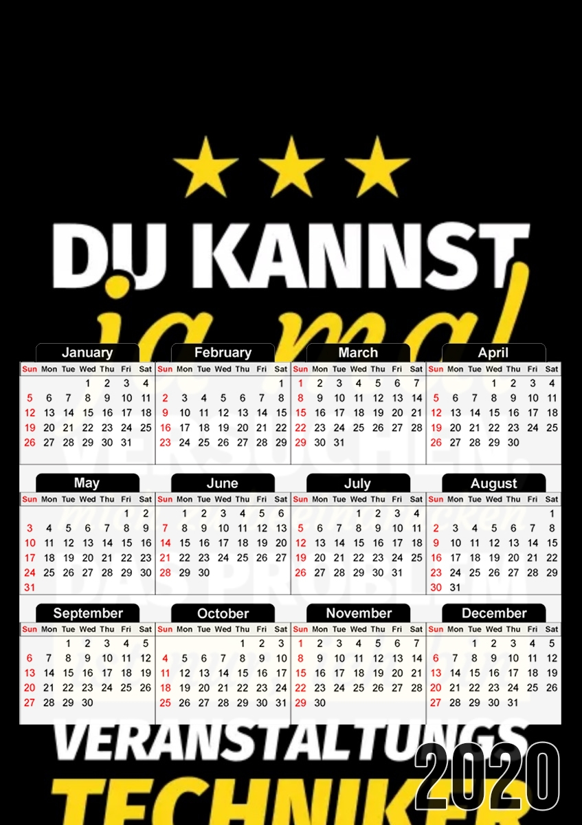  Du kannst ja mal versuchen Techniker for A3 Photo Calendar 30x43cm