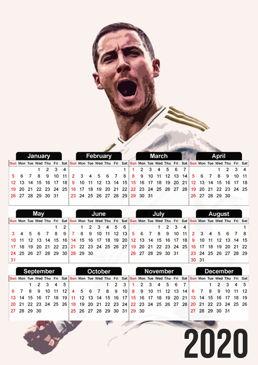  Eden Hazard Madrid for A3 Photo Calendar 30x43cm