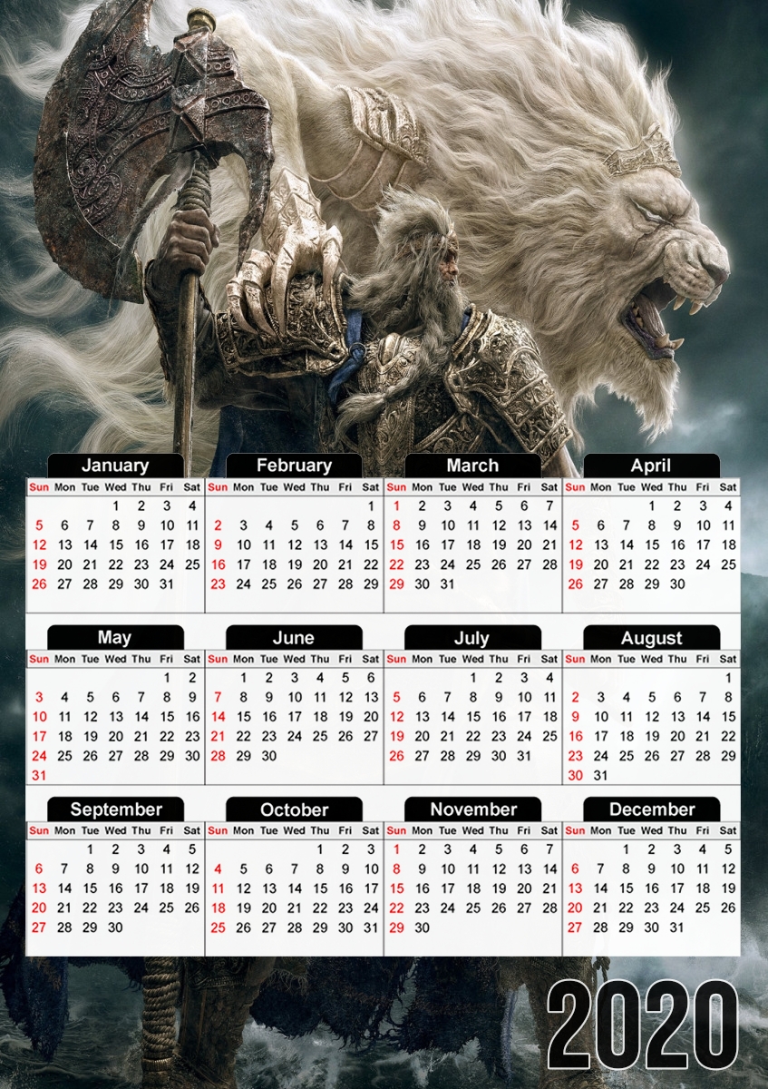  Elden Ring Fantasy Way for A3 Photo Calendar 30x43cm