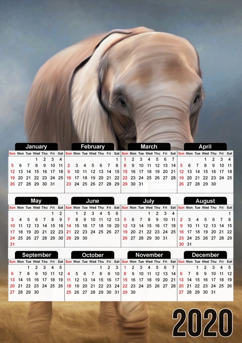  Elephant tour for A3 Photo Calendar 30x43cm