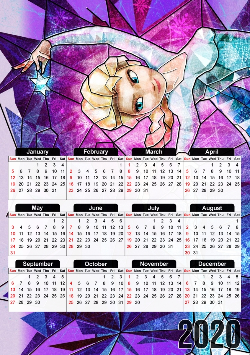  Elsa Frozen for A3 Photo Calendar 30x43cm