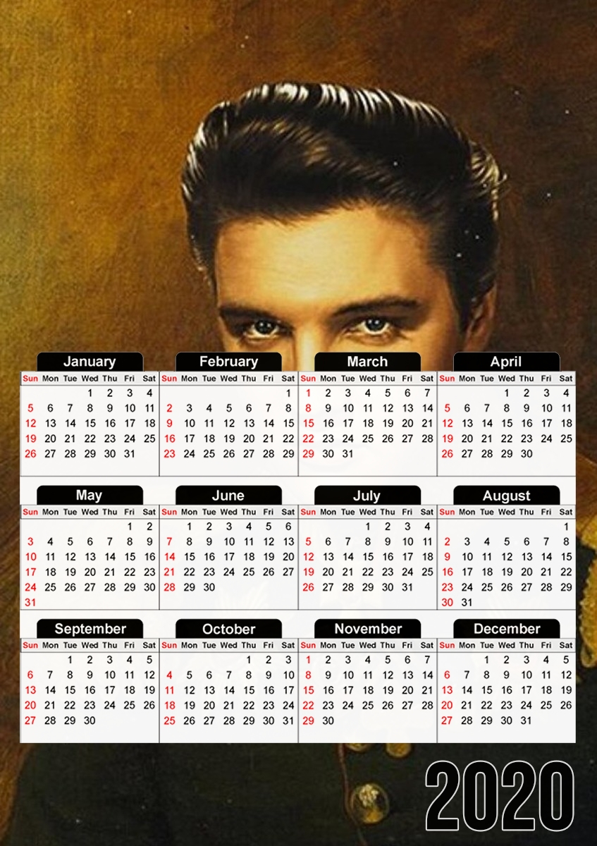  Elvis Presley General Of Rockn Roll for A3 Photo Calendar 30x43cm