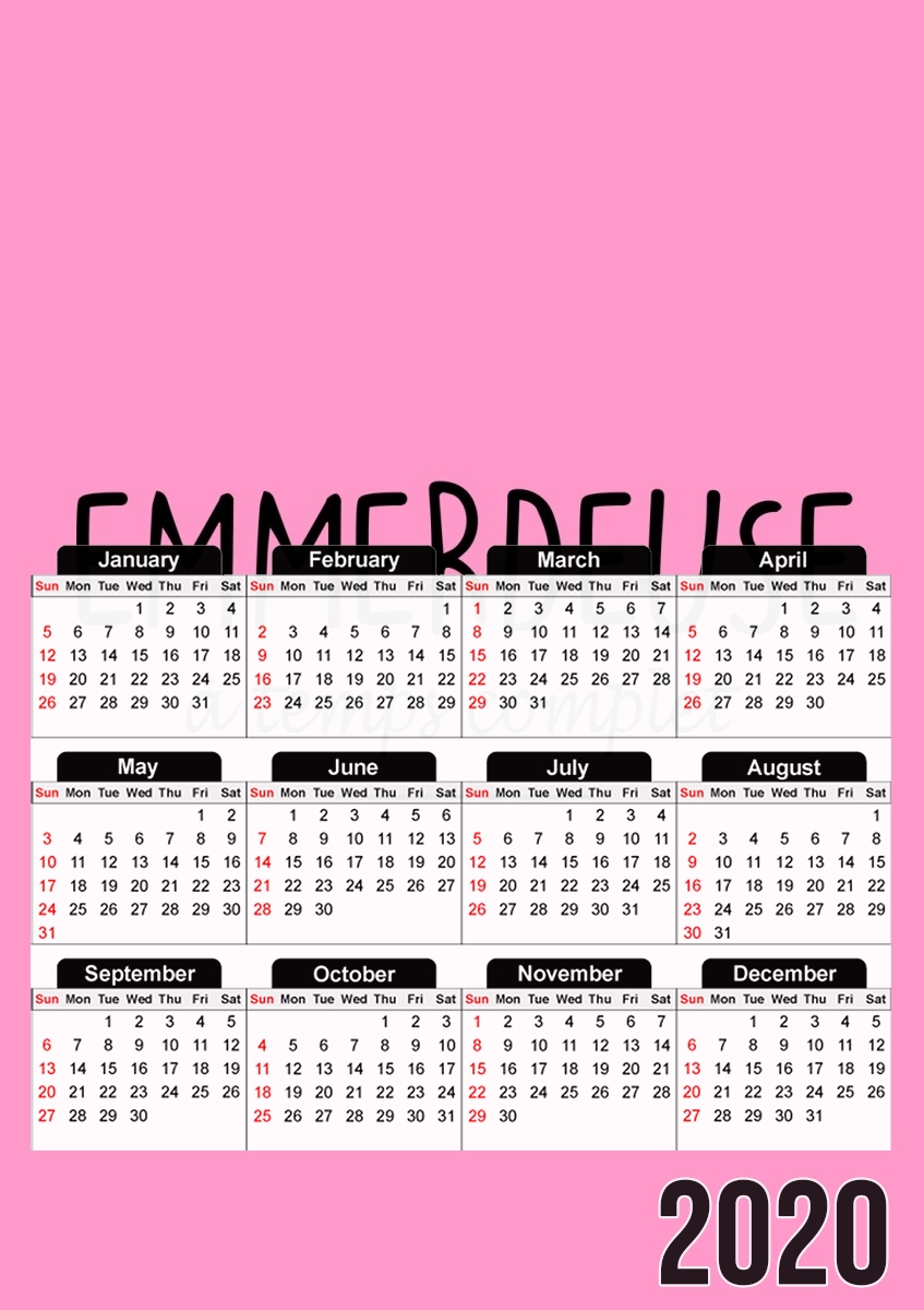  Emmerdeuse a temps complet for A3 Photo Calendar 30x43cm