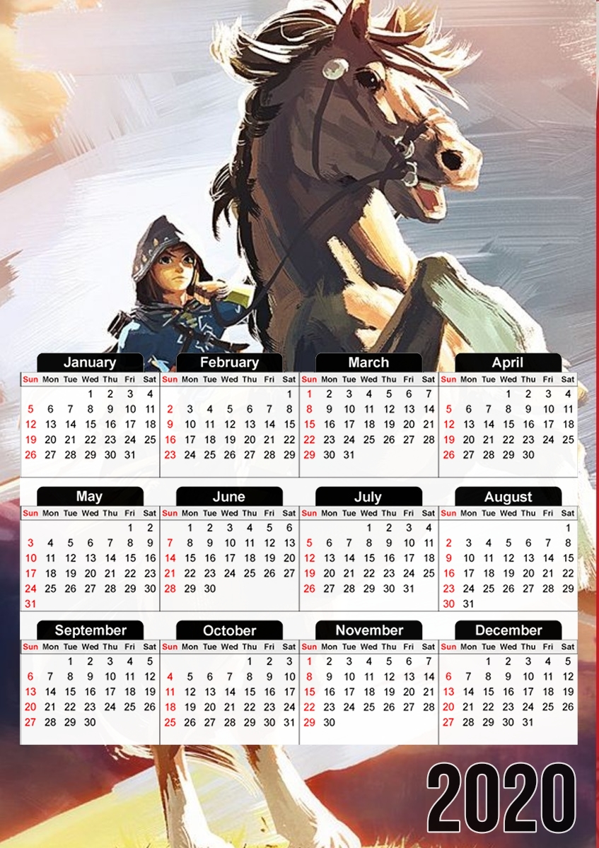  Epona Horse with Link for A3 Photo Calendar 30x43cm