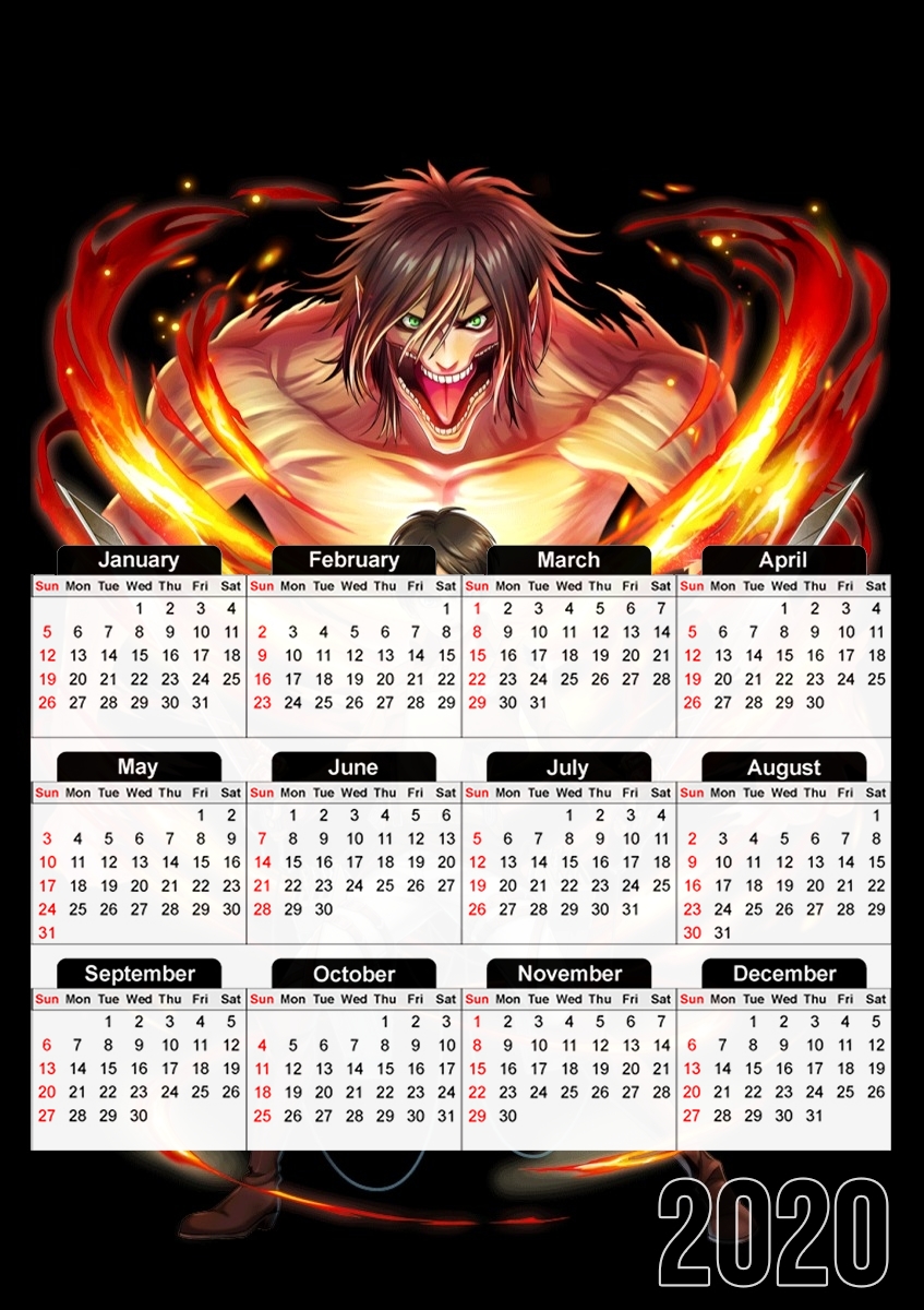  Eren Jaeger for A3 Photo Calendar 30x43cm