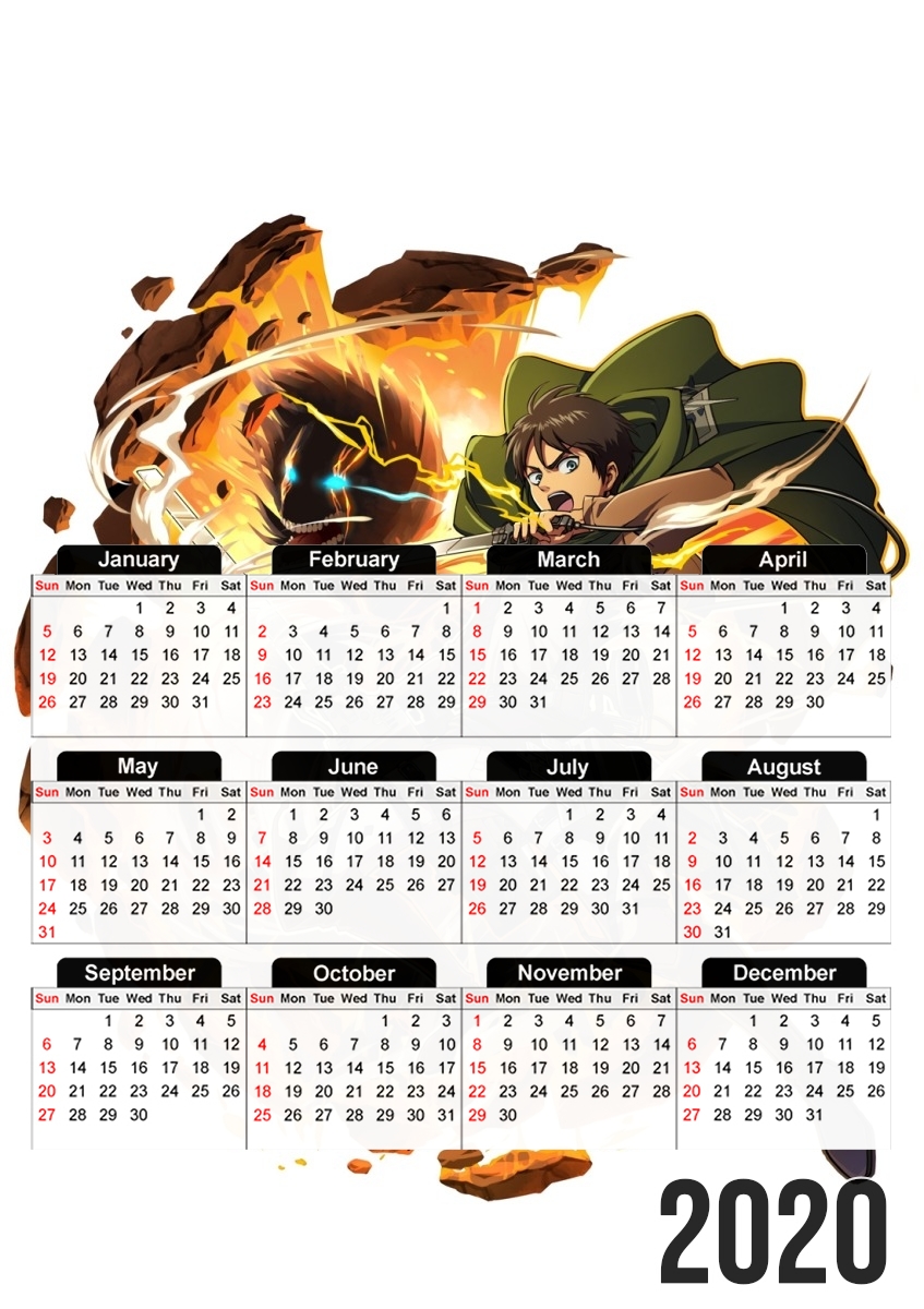  Eren Titan for A3 Photo Calendar 30x43cm