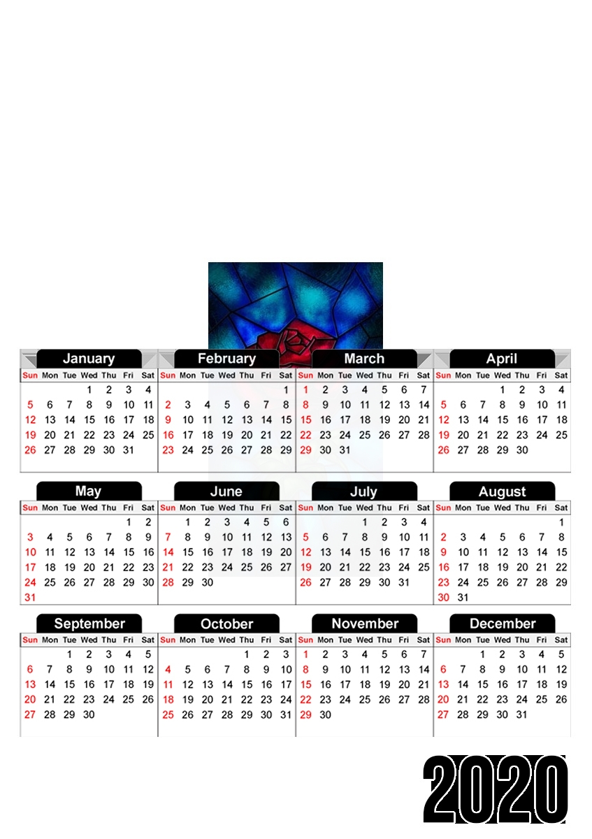  Eternal Rose for A3 Photo Calendar 30x43cm