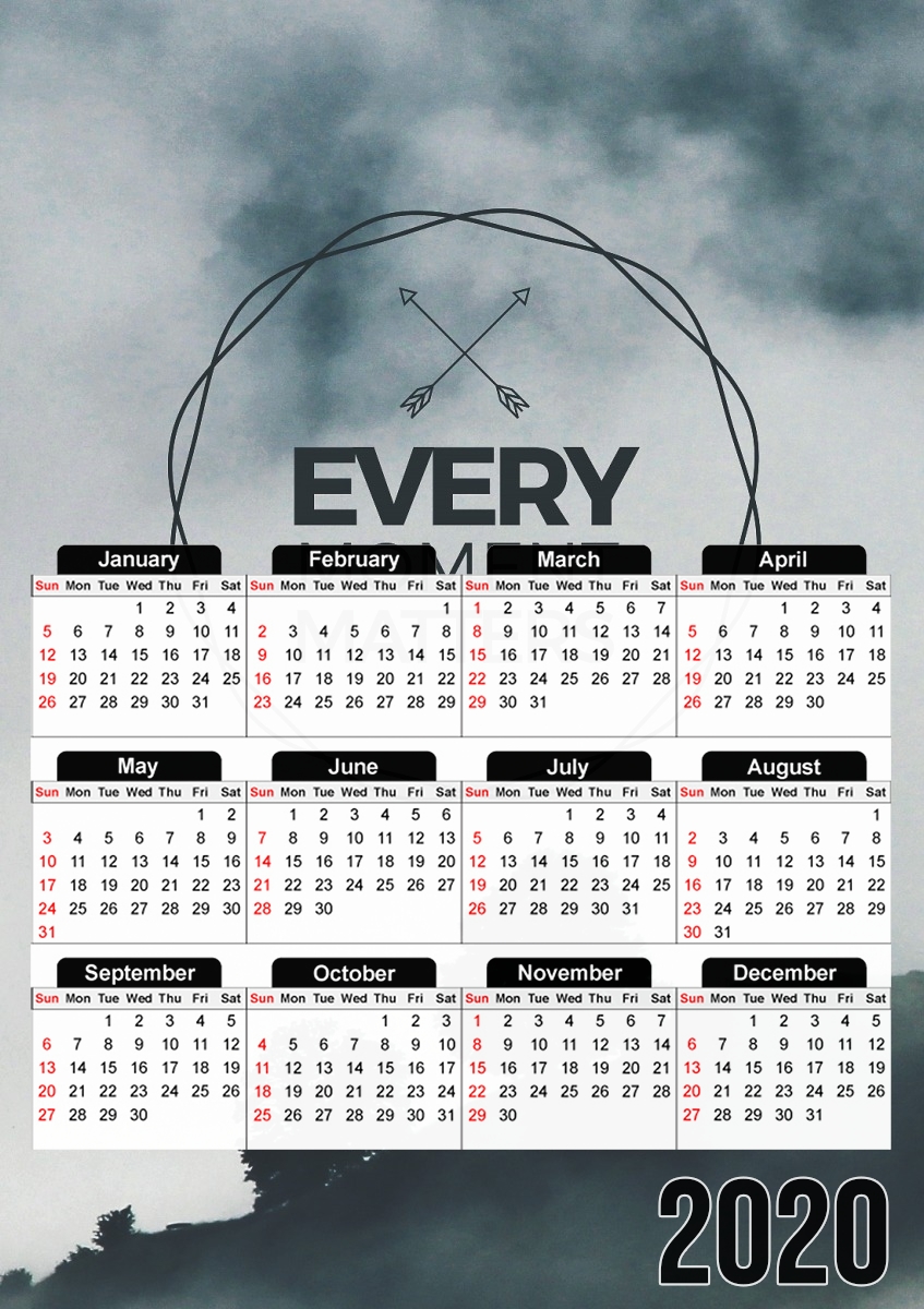  Every Moment Matters for A3 Photo Calendar 30x43cm