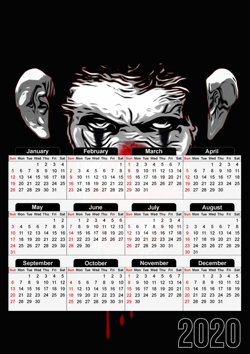  Evil Monkey Clown for A3 Photo Calendar 30x43cm