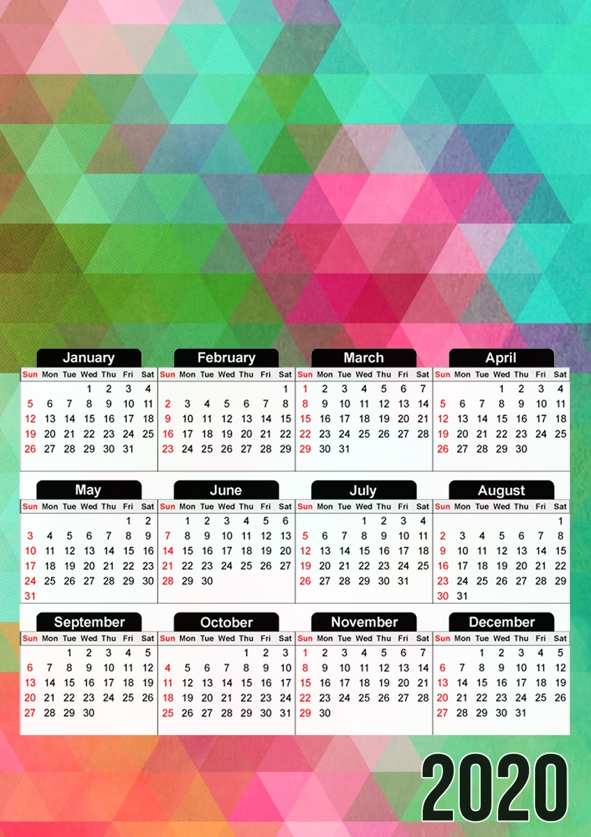  Exotic Triangles for A3 Photo Calendar 30x43cm