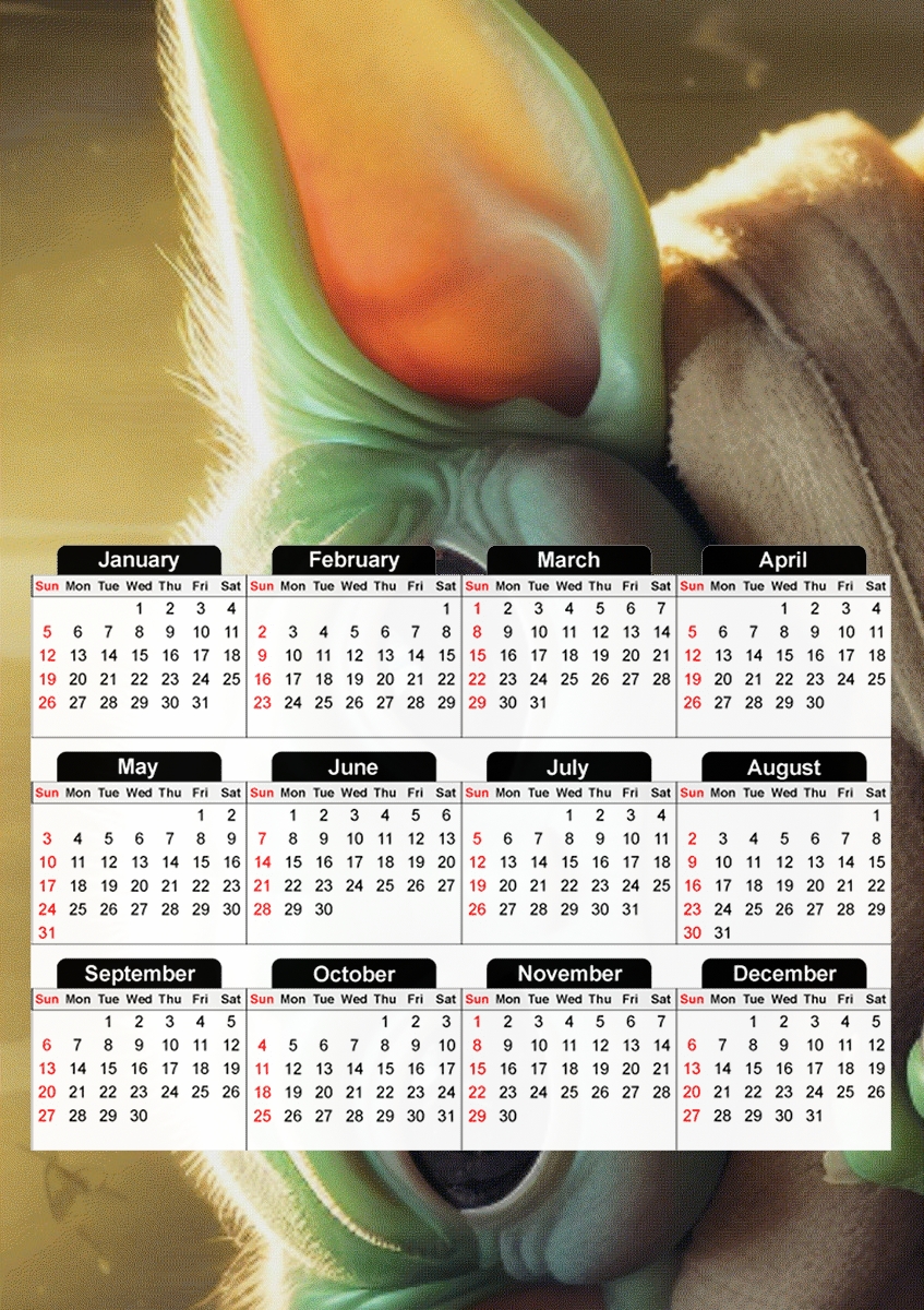  Eyes Kid Grogu for A3 Photo Calendar 30x43cm