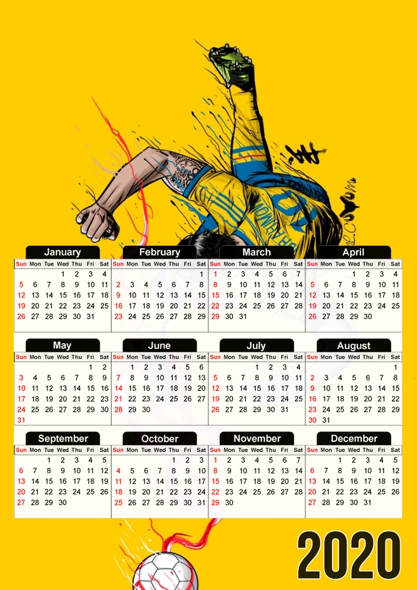  FantaSweden Zlatan Swirl for A3 Photo Calendar 30x43cm