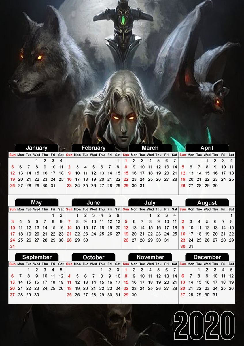  Fantasy Art Vampire Allucard for A3 Photo Calendar 30x43cm