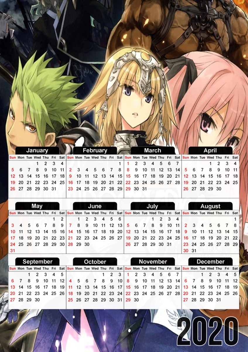  Fate Apocrypha for A3 Photo Calendar 30x43cm