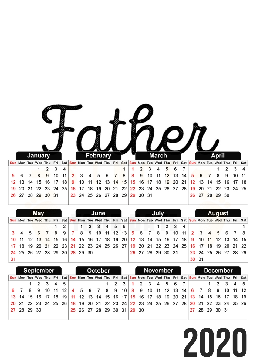  Father Since your YEAR for A3 Photo Calendar 30x43cm