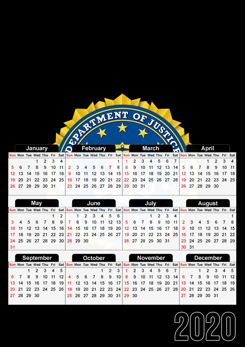  FBI Federal Bureau Of Investigation for A3 Photo Calendar 30x43cm