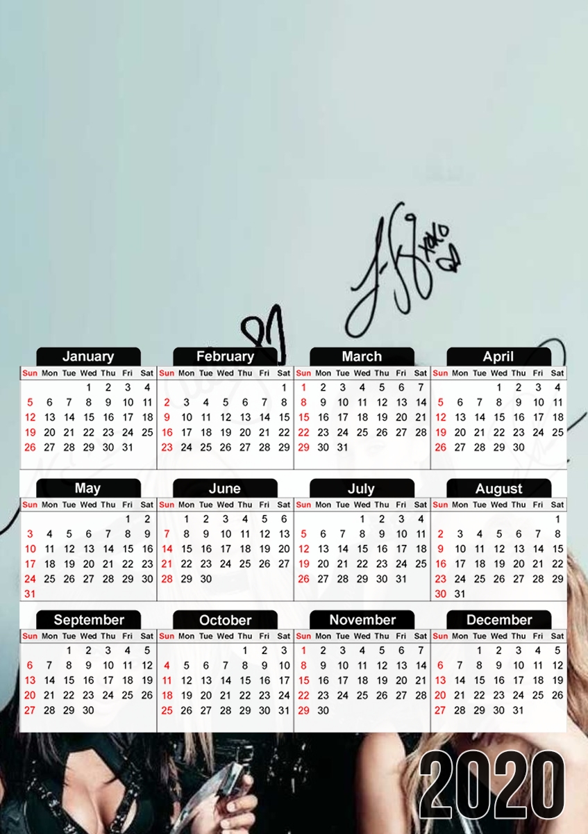  Fifth harmony signatures for A3 Photo Calendar 30x43cm