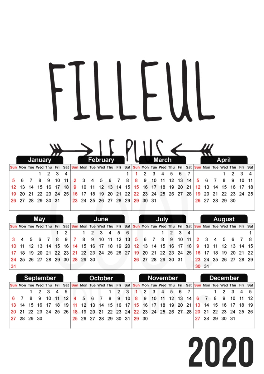  Filleul le plus cool for A3 Photo Calendar 30x43cm