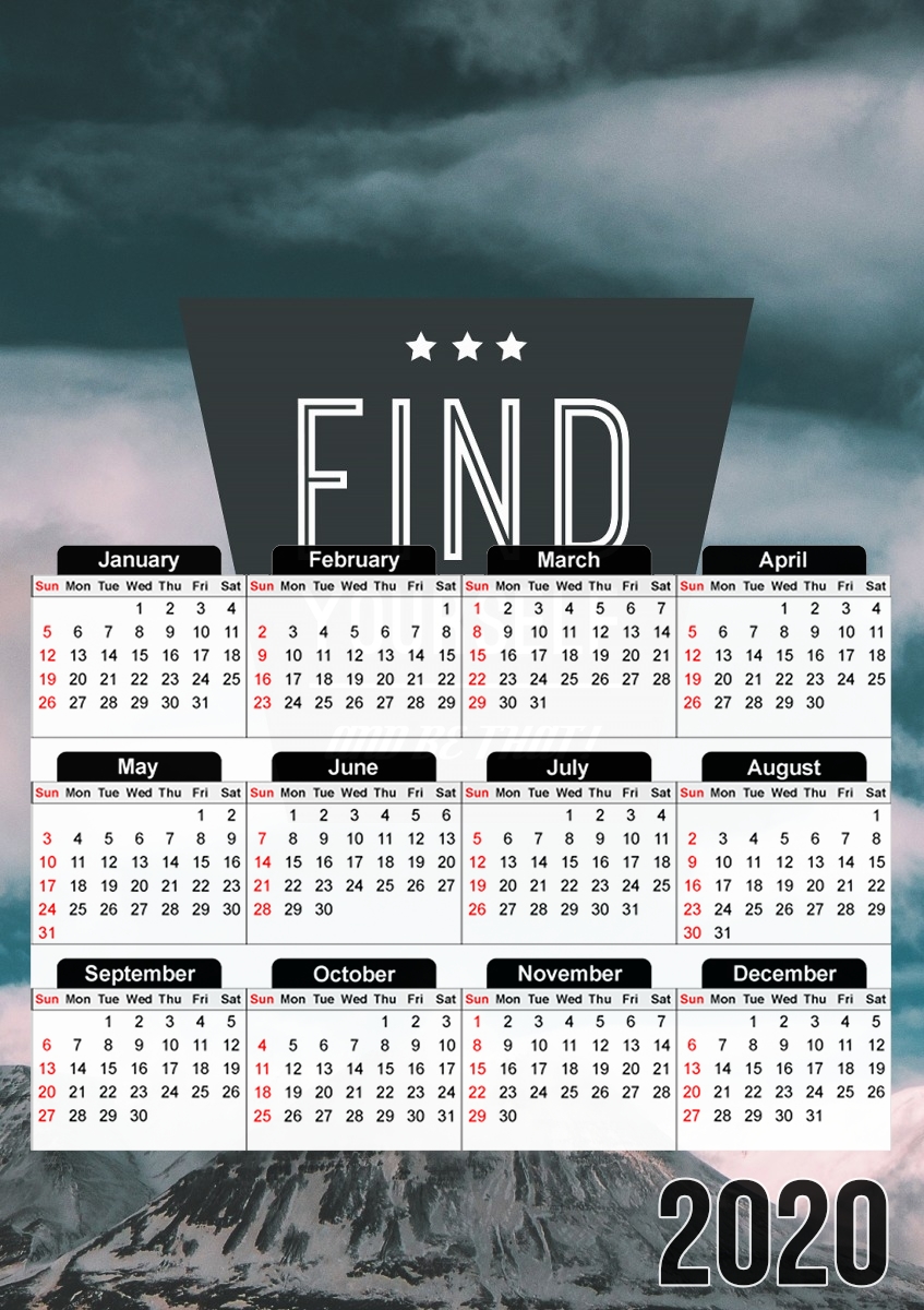  Find Yourself for A3 Photo Calendar 30x43cm