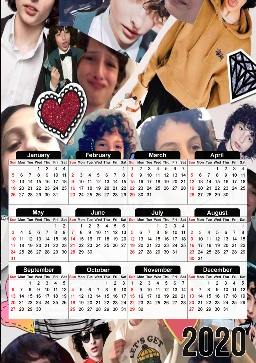  Finn wolfhard fan collage for A3 Photo Calendar 30x43cm