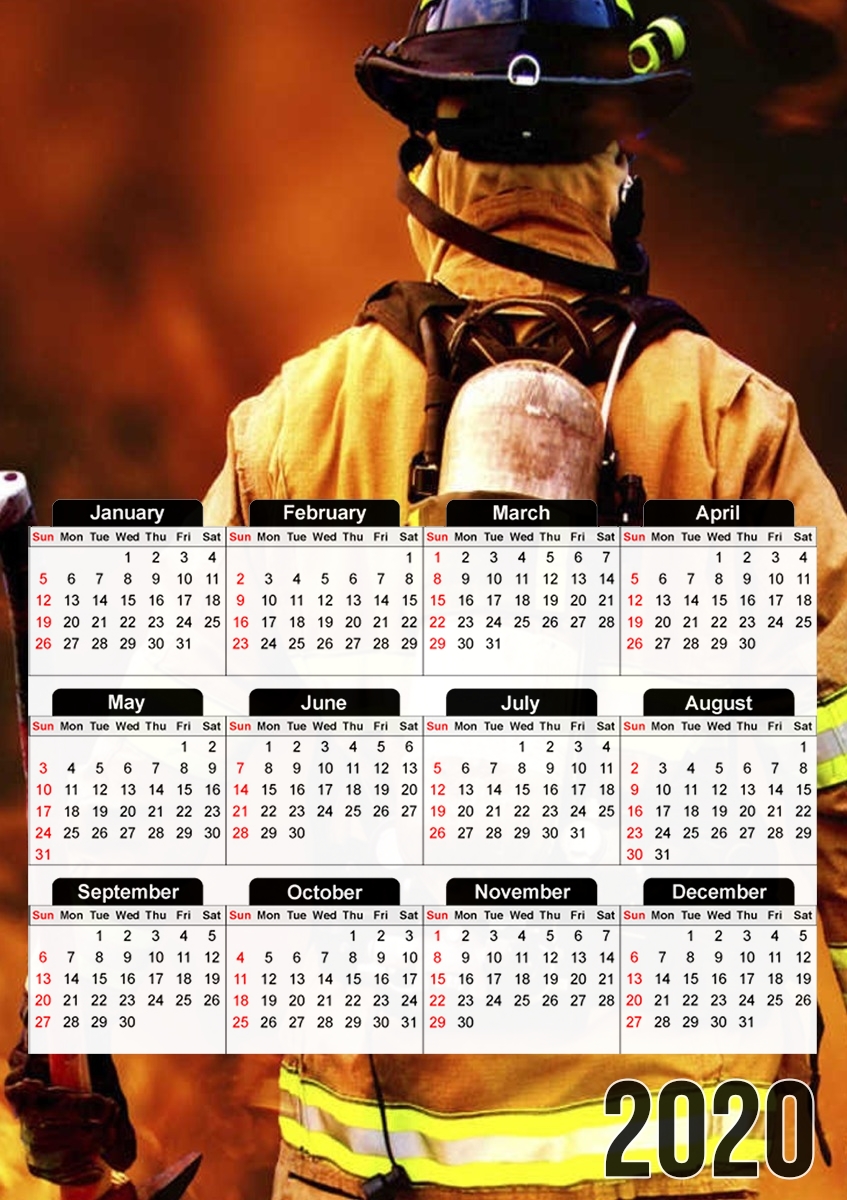  Firefighter for A3 Photo Calendar 30x43cm