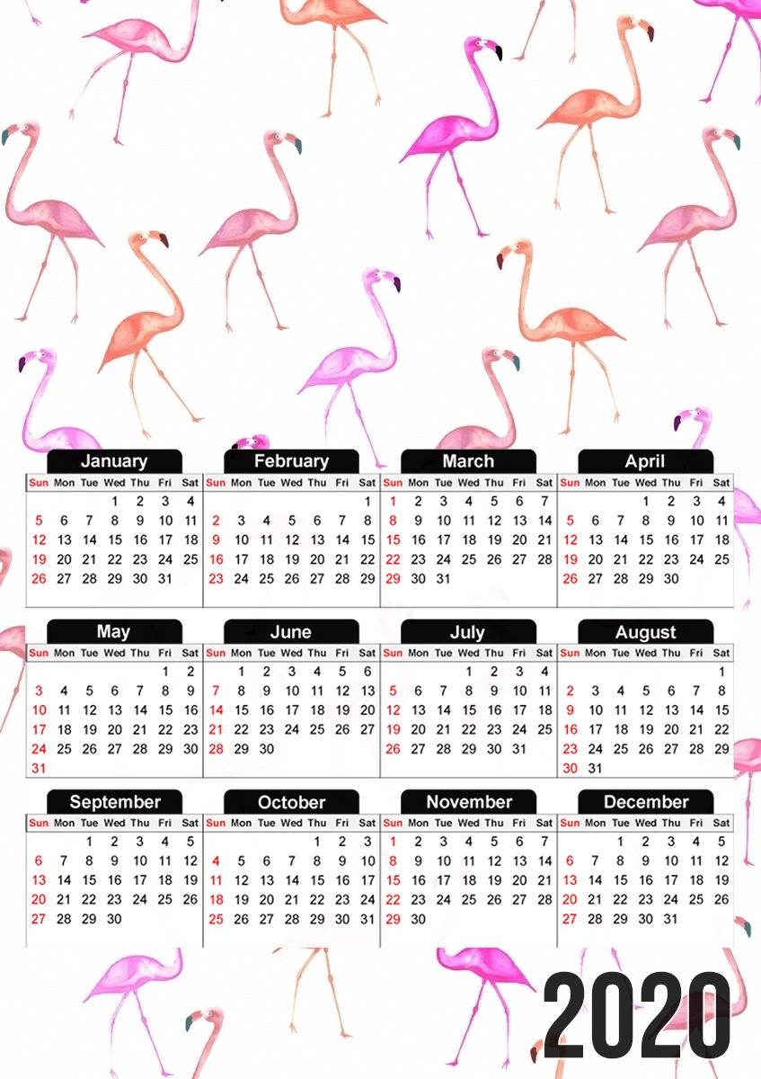  FLAMINGO BINGO for A3 Photo Calendar 30x43cm