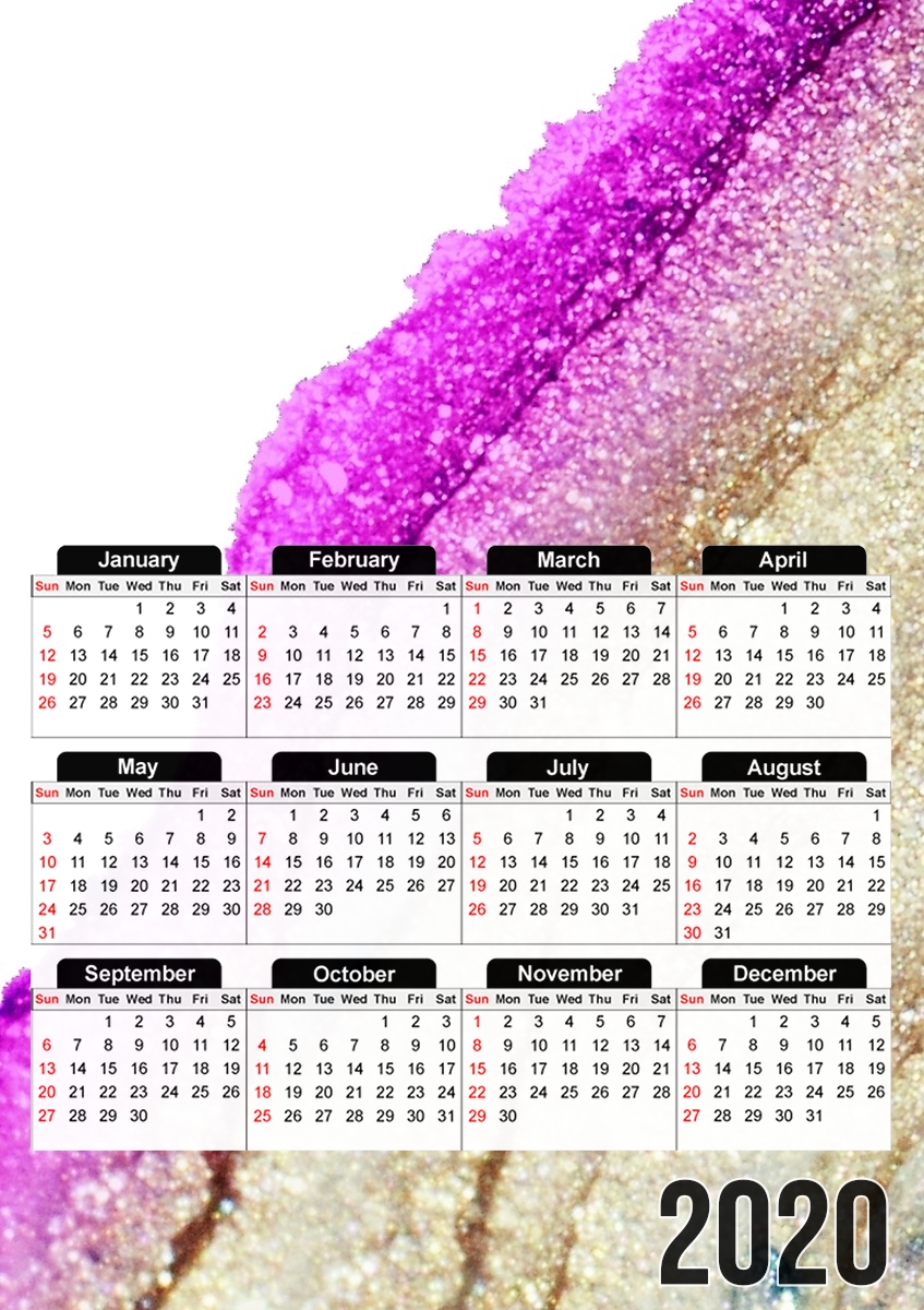  FLAWLESS PINK for A3 Photo Calendar 30x43cm