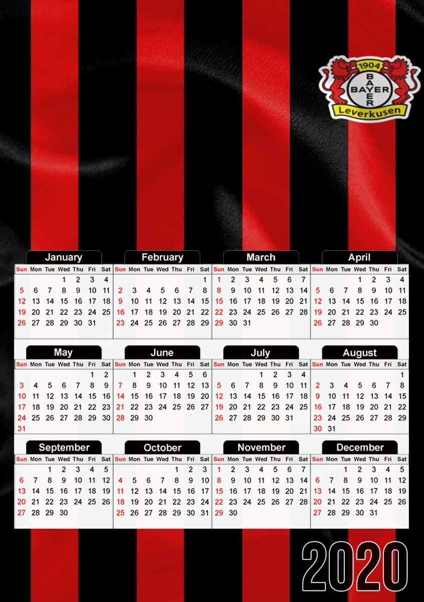  football shirt leverkusen for A3 Photo Calendar 30x43cm