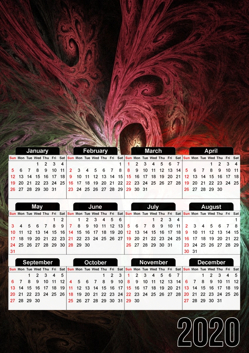  Fractal Tree for A3 Photo Calendar 30x43cm