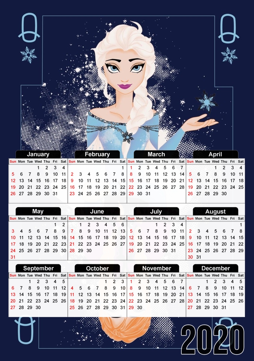  Frozen card for A3 Photo Calendar 30x43cm
