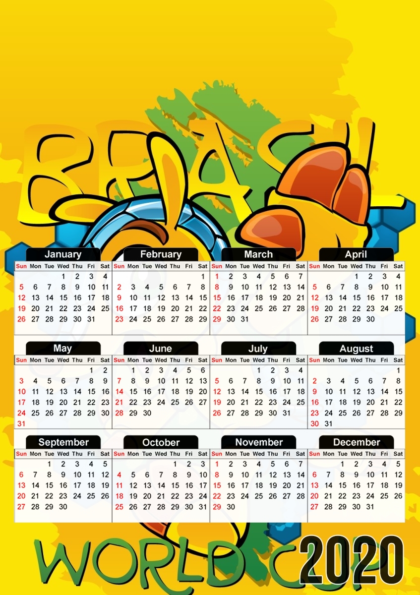  Fuleco Brasil 2014 World Cup 01 for A3 Photo Calendar 30x43cm