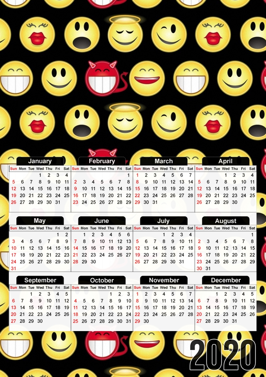  funny smileys for A3 Photo Calendar 30x43cm