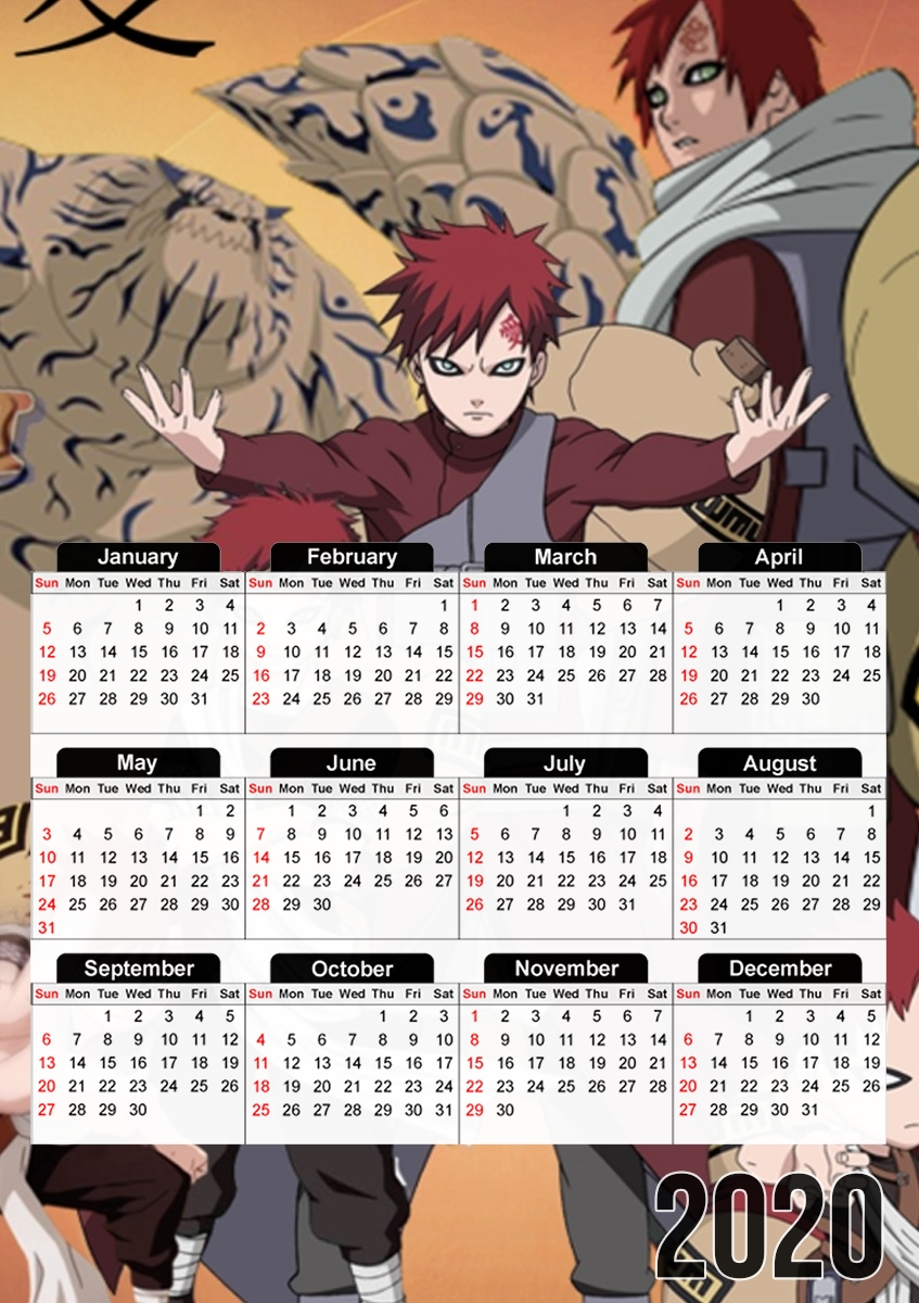  Gaara Evolution for A3 Photo Calendar 30x43cm