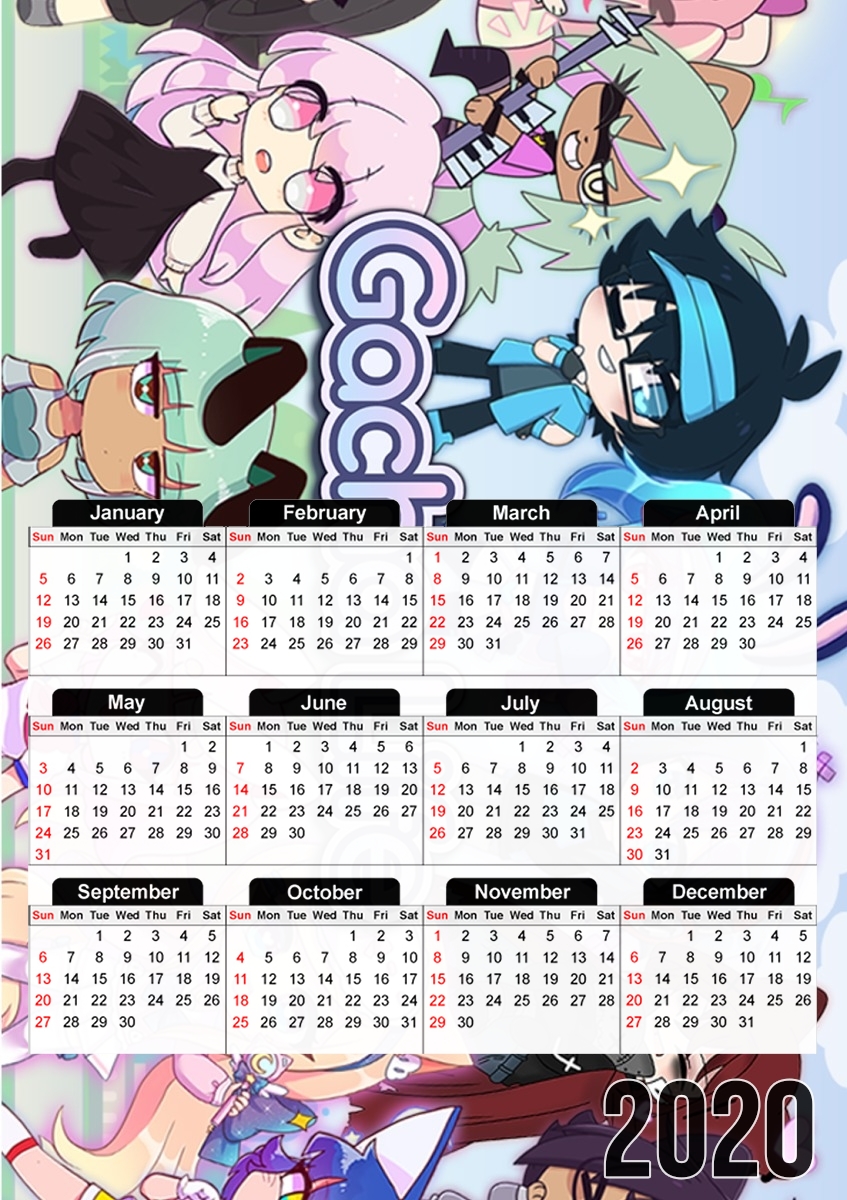  Gacha Life for A3 Photo Calendar 30x43cm