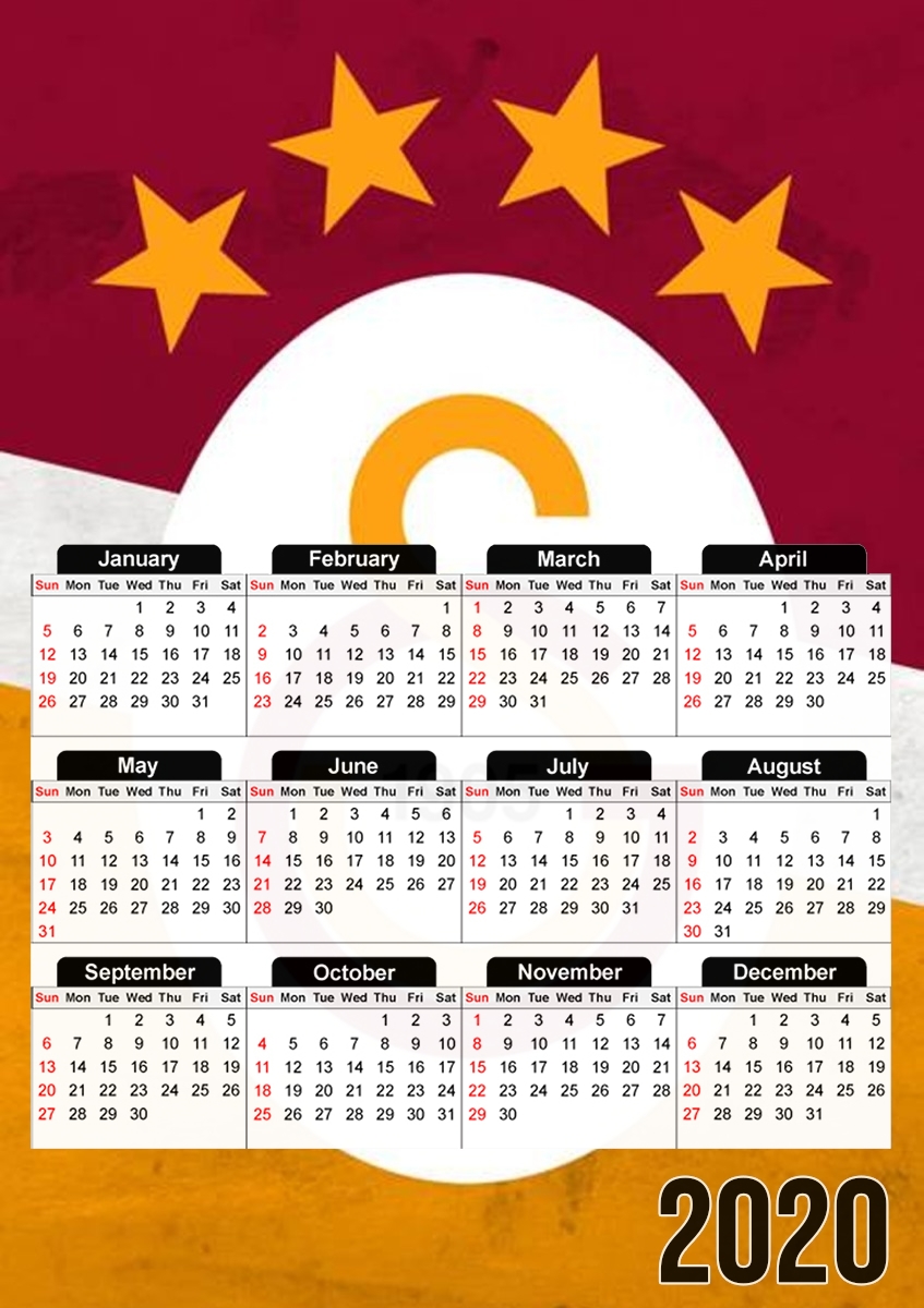  Galatasaray Football club 1905 for A3 Photo Calendar 30x43cm