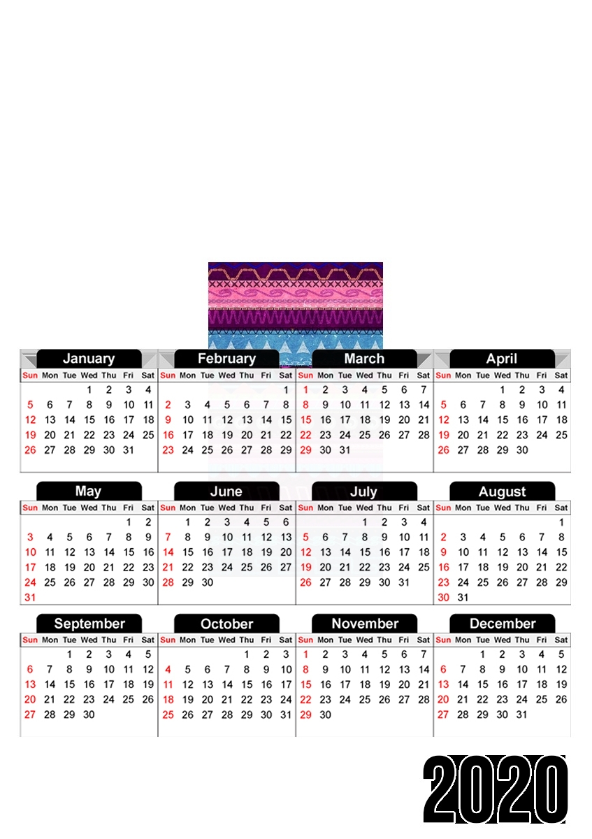  Gamer Aztec for A3 Photo Calendar 30x43cm