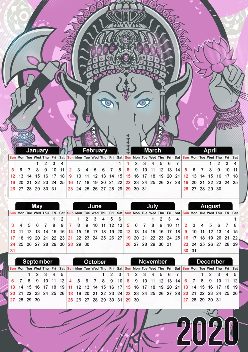  Ganesha for A3 Photo Calendar 30x43cm