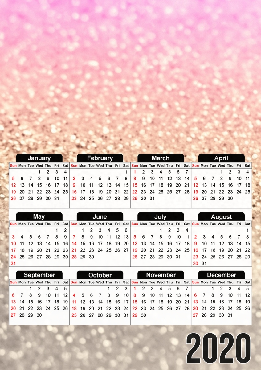  Gatsby Glitter Pink for A3 Photo Calendar 30x43cm