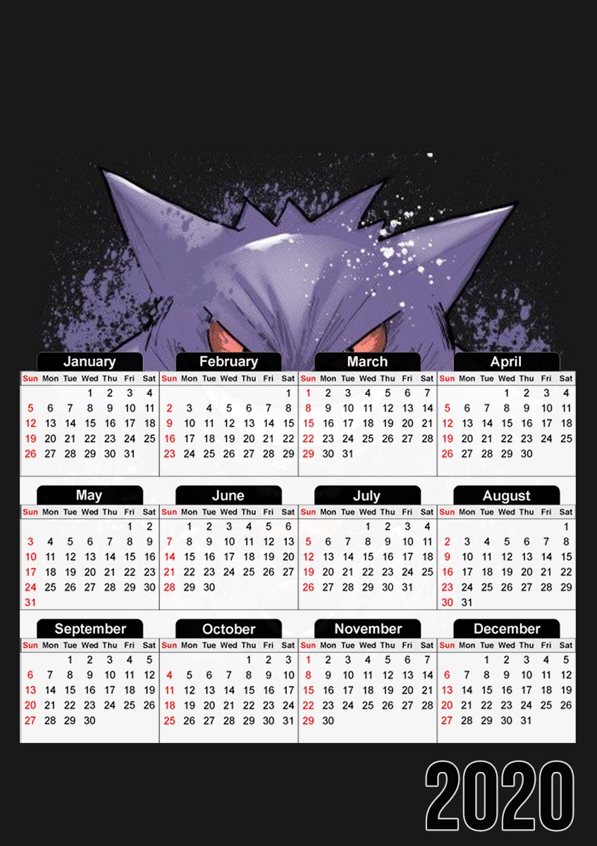  Gengar Evolution ectoplasma for A3 Photo Calendar 30x43cm