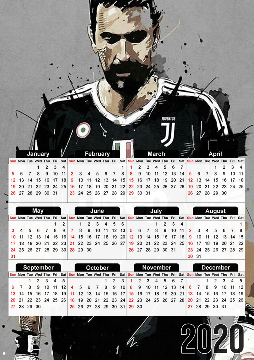  Gianluigi Buffon Art for A3 Photo Calendar 30x43cm