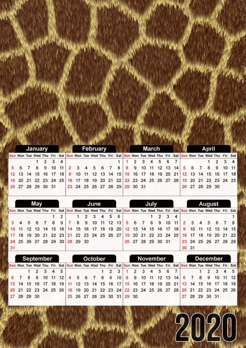  Giraffe Fur for A3 Photo Calendar 30x43cm